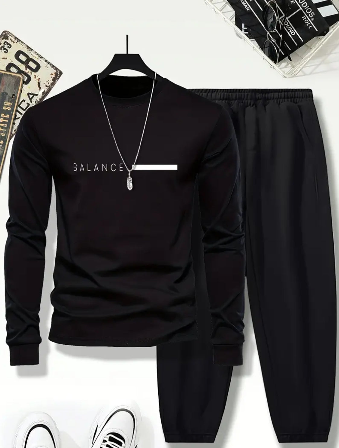 Boys' Casual Long Sleeve T-Shirt and Joggers Set