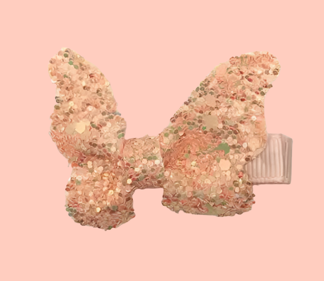 Glitter Bow, Side Clips Hair Accessories, 1 piece