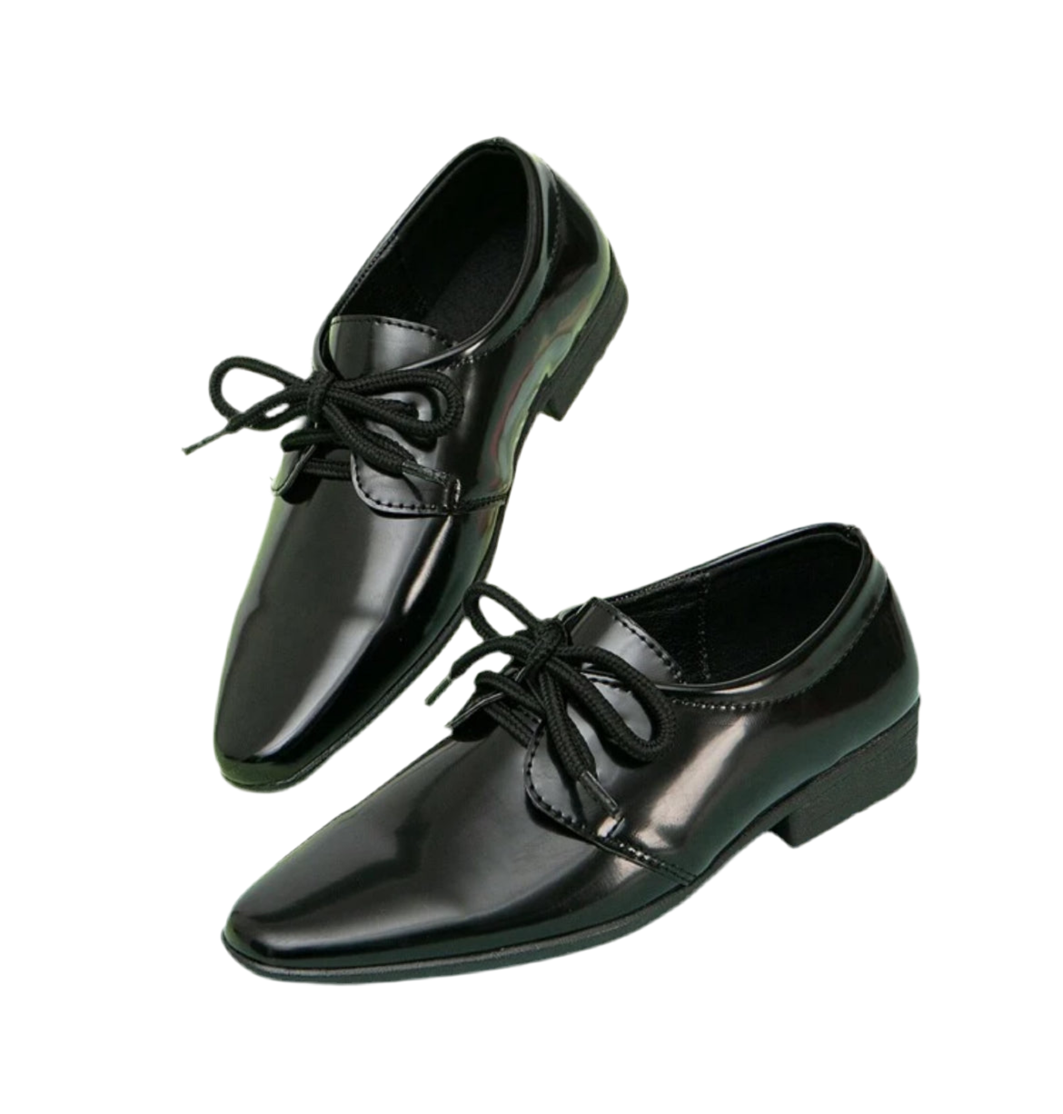 “Swanky Boys” Embossed Classic Retro Chelsea Pointed Leather Shoes