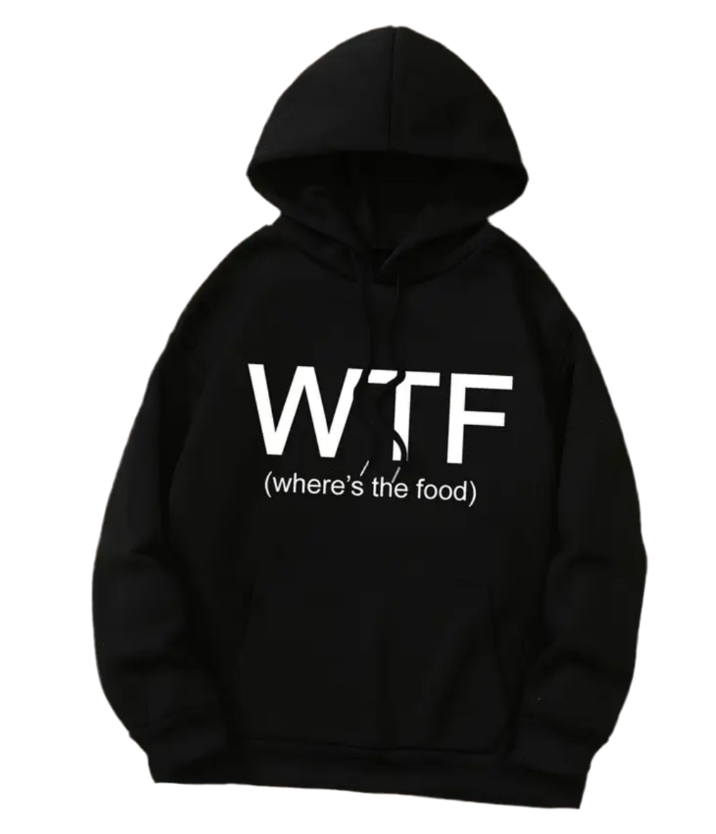 ‘WTF’ Women’s Drawstring Hoodies Sweatshirt