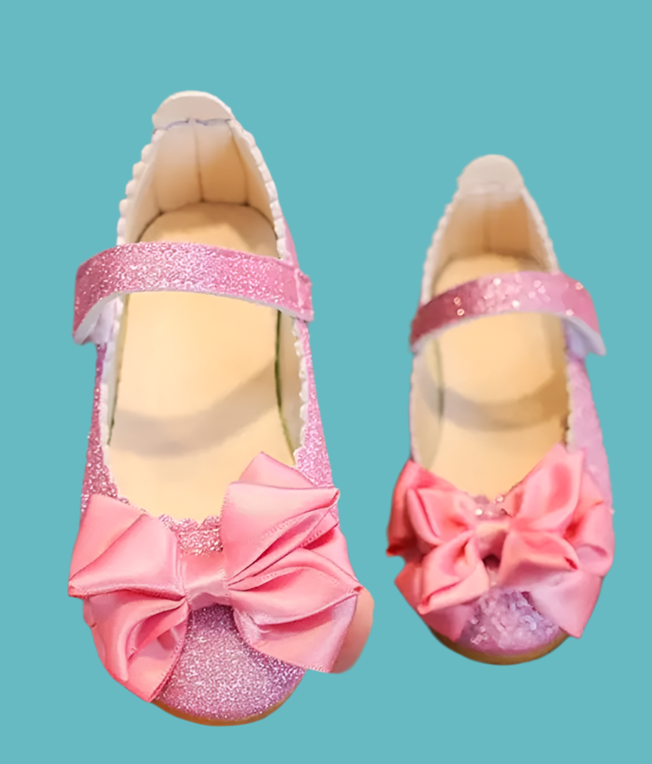 “Glitters & Bows” Youth, Cute Casual Mary Jane Shoes