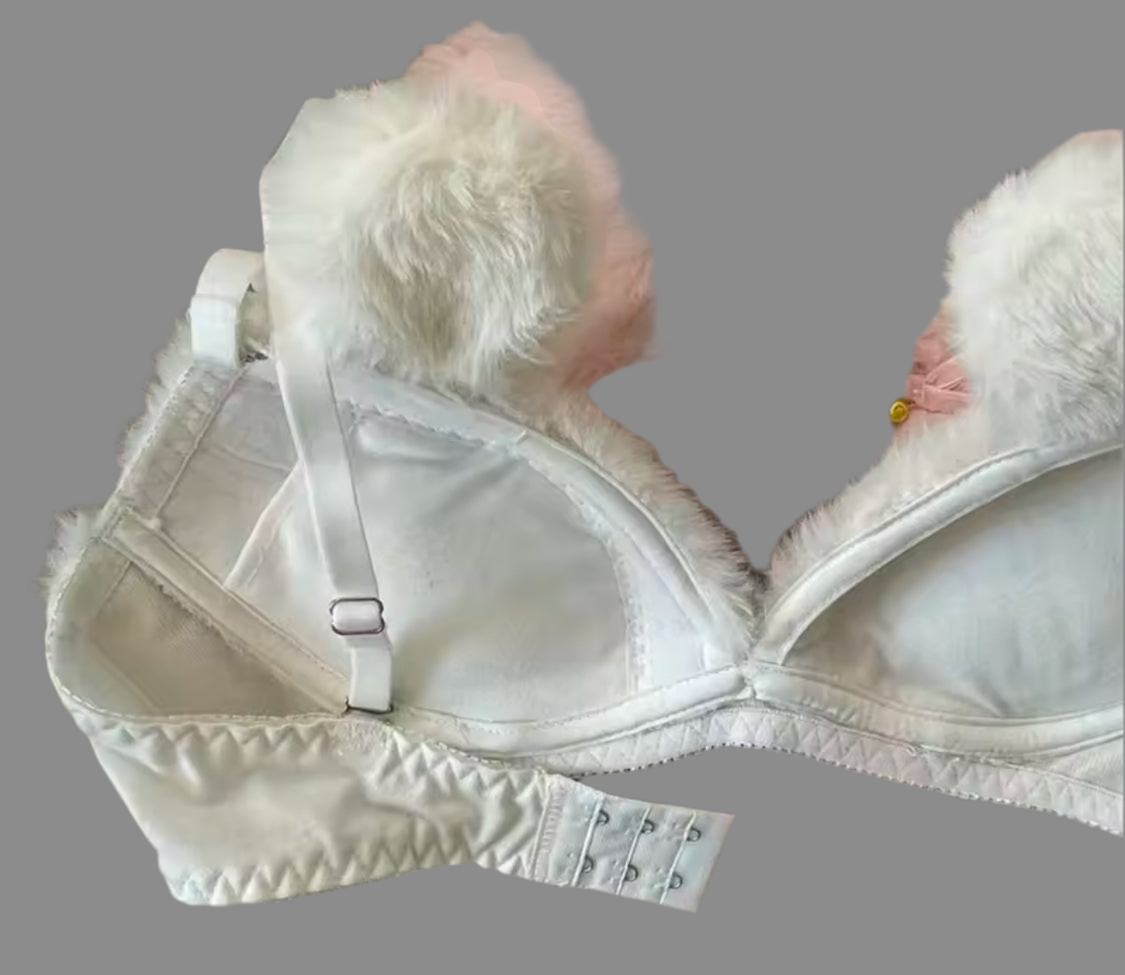 ‘Bear 🐻 Soft’ Plush Comfortable Bra + Panty Set Bear Wire Free