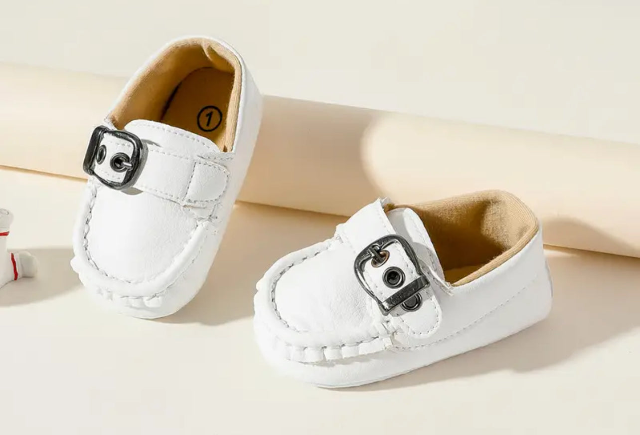 Infant Baby Loafers, Soft-soled Anti-slip Prewalker Moccasin Crib Shoes, Baby Christening Shoes