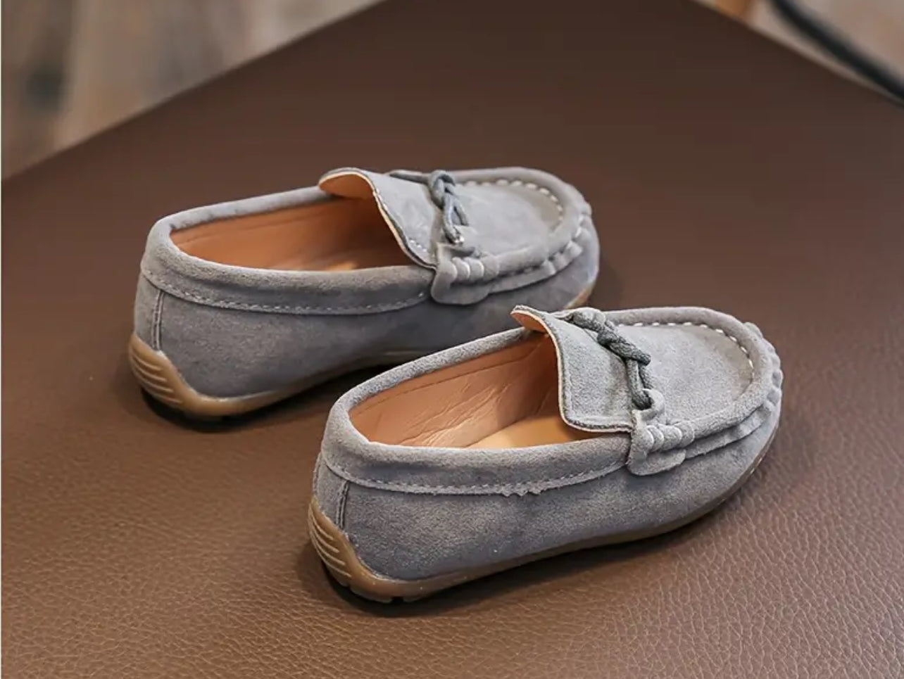 Casual Solid Color Low Top Slip On Loafer Shoes For Boys