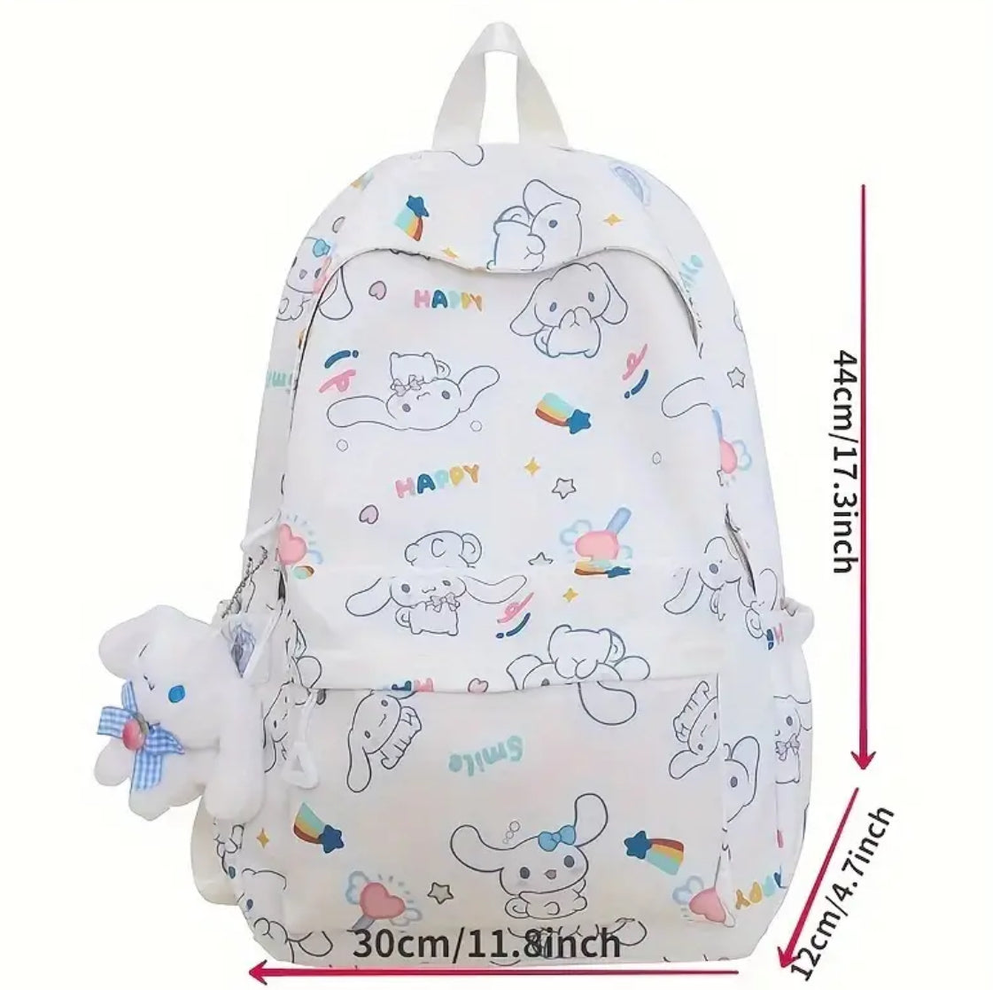 Sanrio Cinnamoroll Backpack Travel Durable, Waterproof 🩵🤍