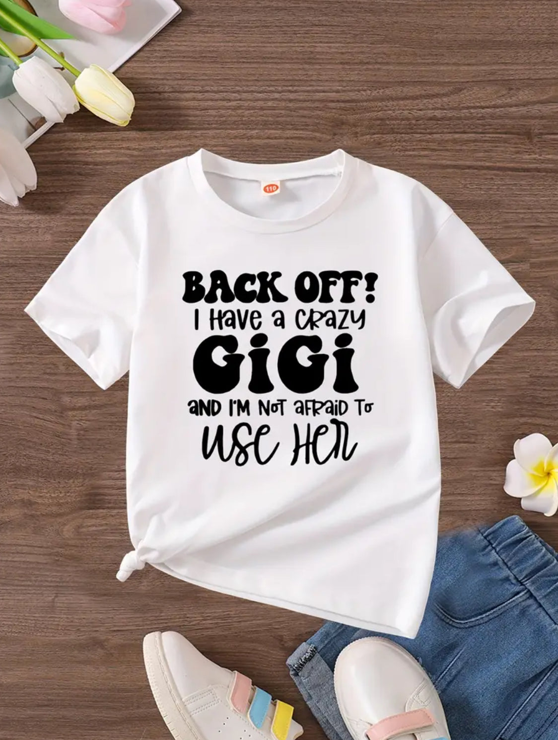 Camiseta informal y cómoda con cuello redondo para niñas “Gigi”, hasta 14 años