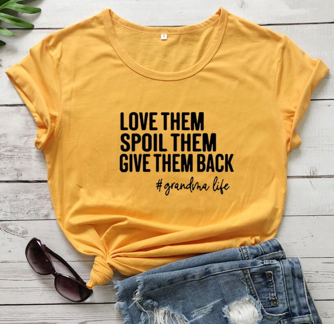 Love Them Spoil Them Give Them Back, Casual Women Short Sleeve