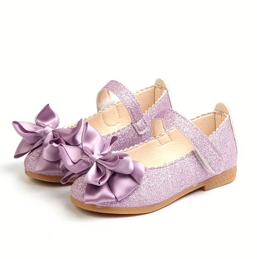 “Glitters & Bows” Youth, Cute Casual Mary Jane Shoes