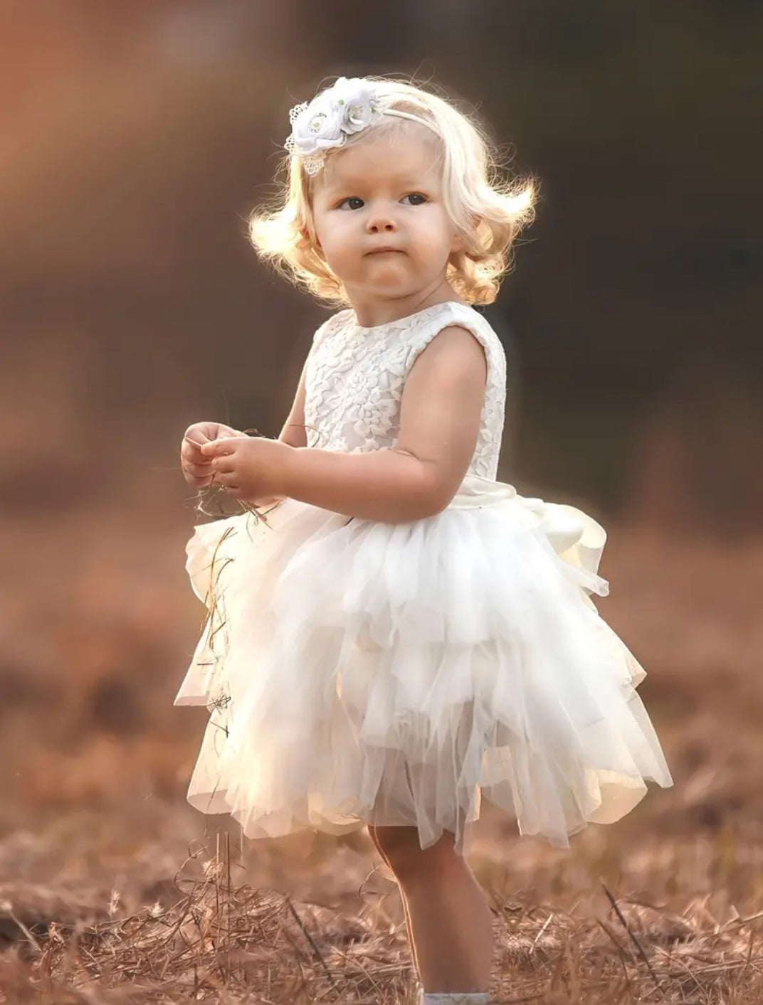 Little Angels 👼🏼 White Lace Baby Dedication Dress