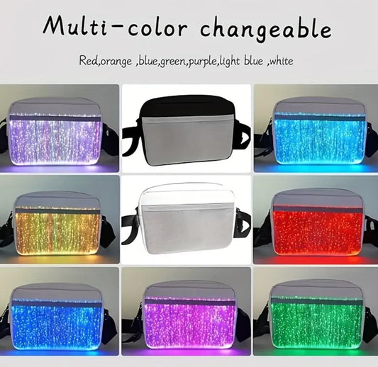 LED, Light Up Crossbody Bag - Glowing Mini Shoulder Purse