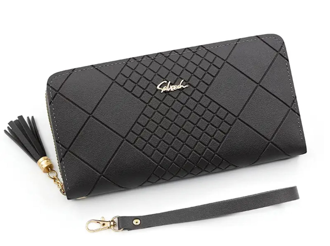 Modern Wristlet, Faux Leather Clutch Wallet