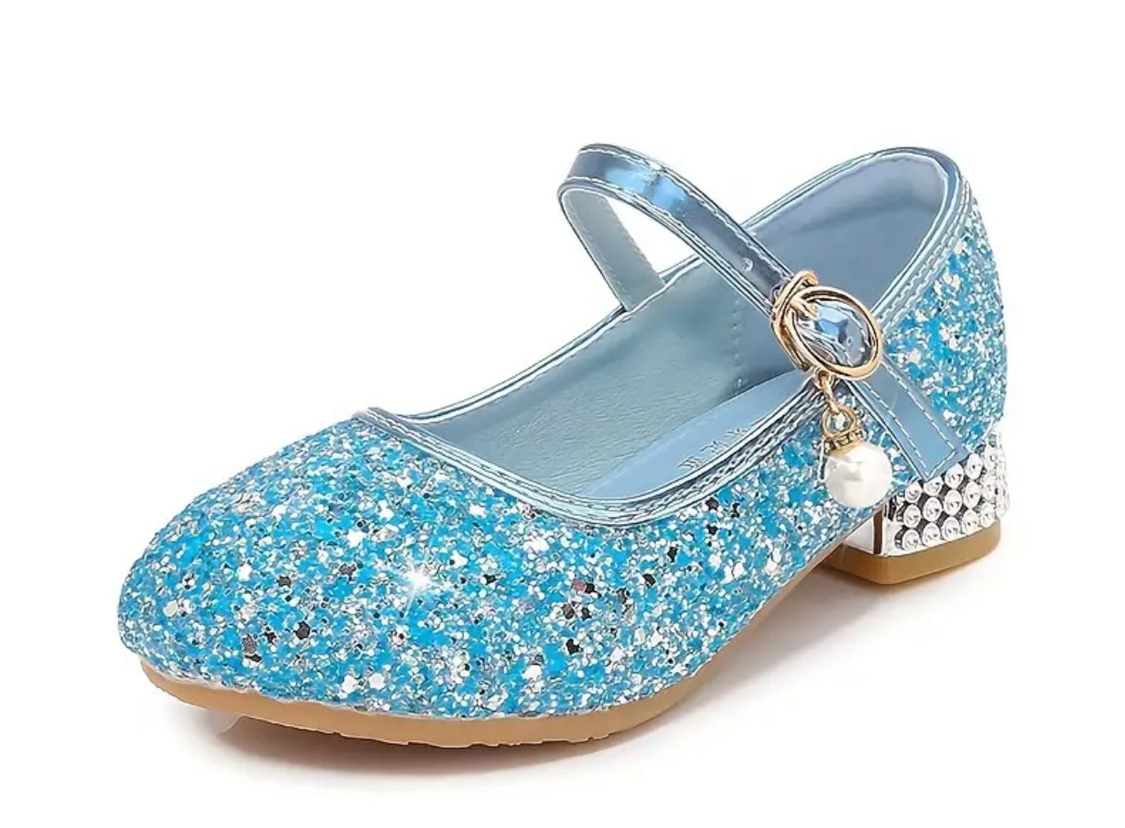 “Stunning Sequin Princess” High Heel Shoes for Girls, Lightweight