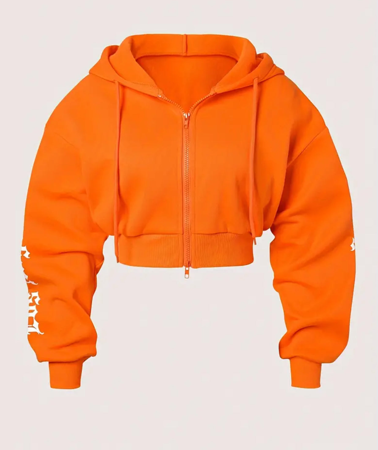 Sudadera con capucha corta con cordón ajustable “Los Ángeles”, prenda exterior informal de manga larga con cremallera frontal y capucha