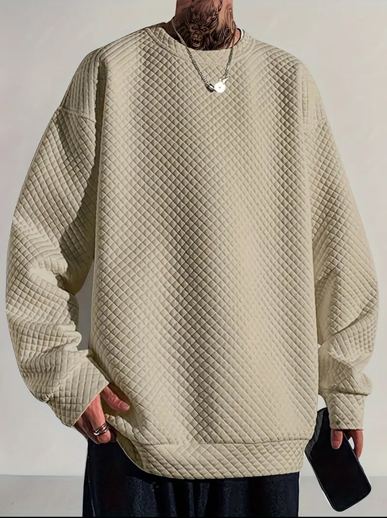 Men's Casual Basic Loose Crew Neck Sweatshirt, Sugar 🎩 Daddy Collection, S-3XL
