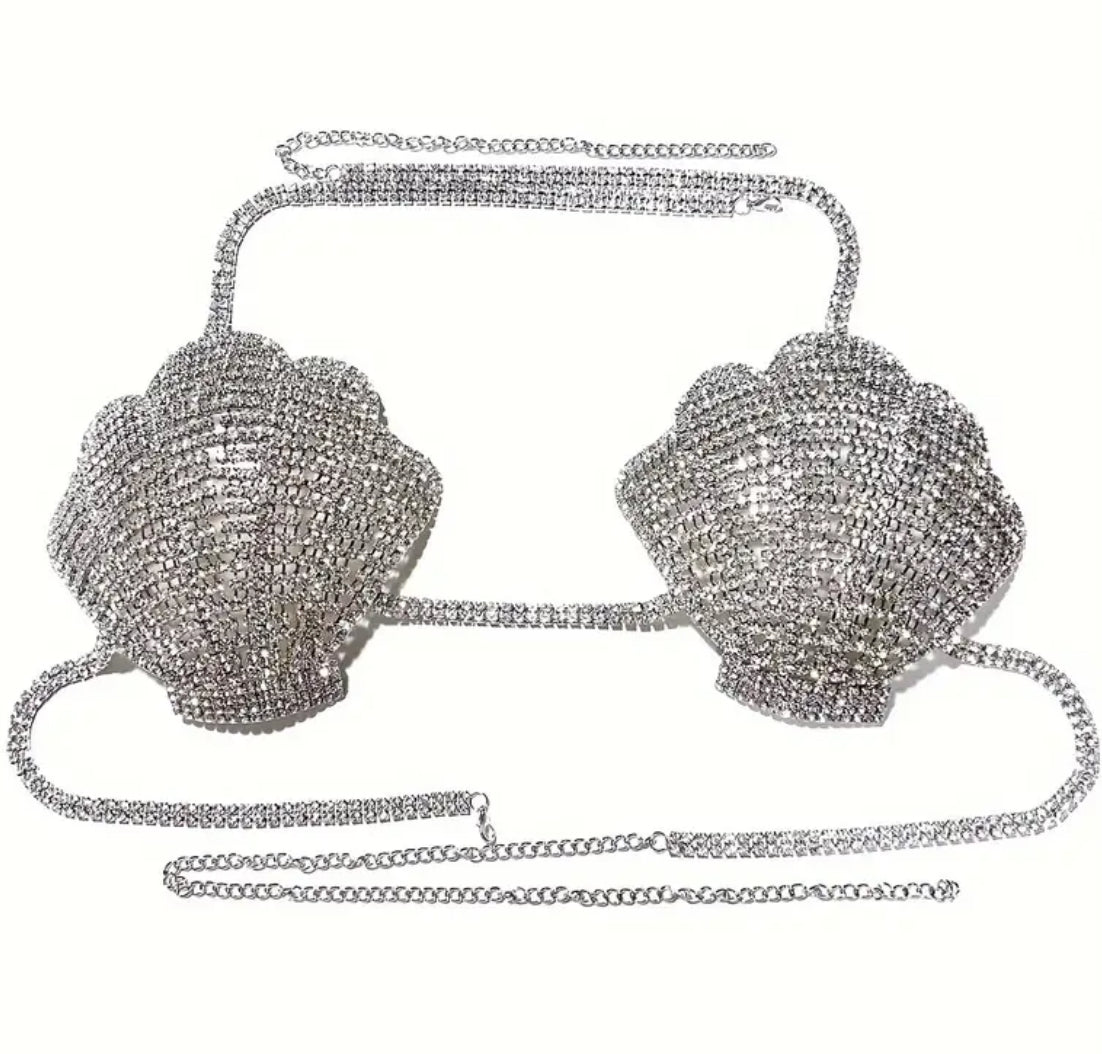 ‘Rhinestone Sea Shells’ Glamorous Bikini Body Chain