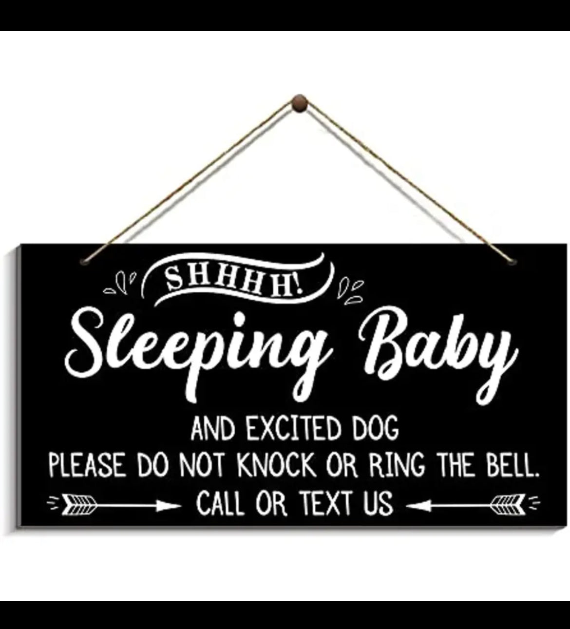 Sleep Sign Plaque Decoration For Front Door, Don't Ring Doorbell, Baby 🌙🌟 Bumps Collection
