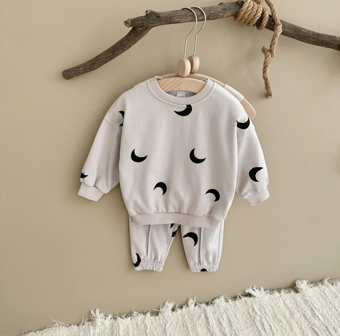 Moons, Sets. Long-sleeved Cotton Sweater Suits Clothing