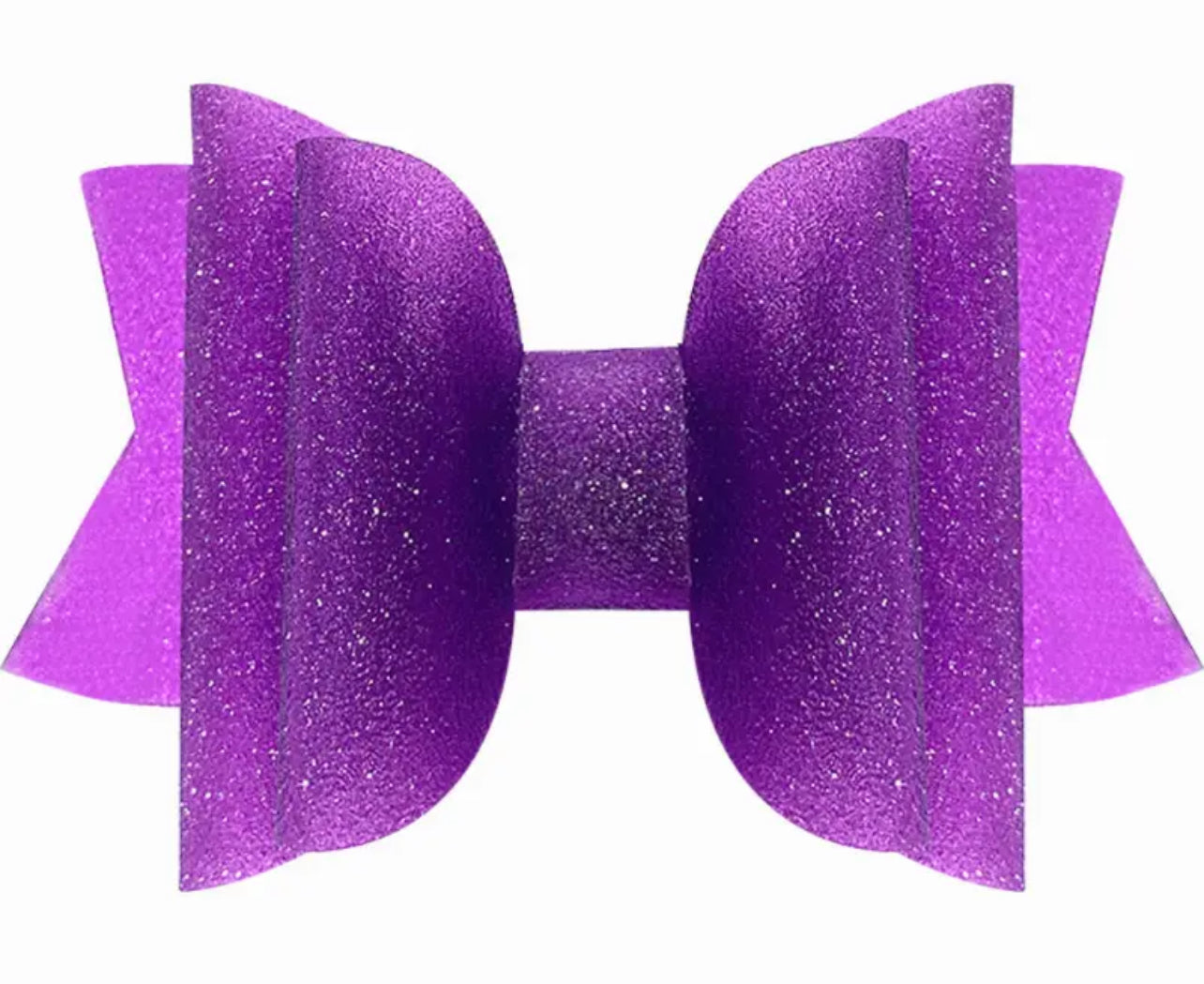 Waterproof Glitter Jelly Bows with Clips 3”