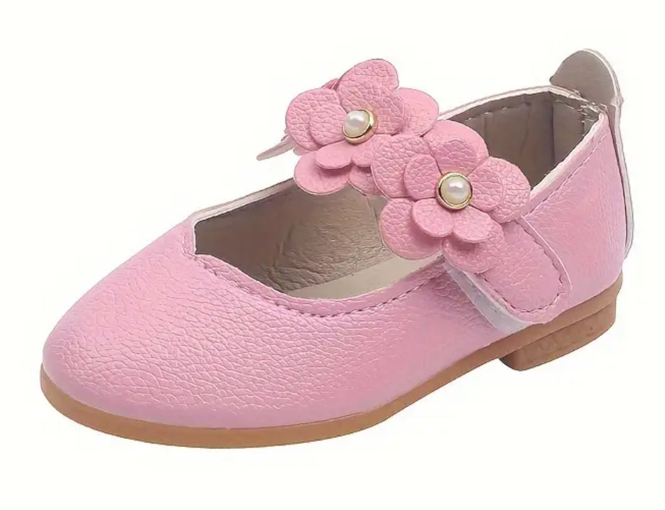 Elegant Flower Solid Color Mary Jane Shoes