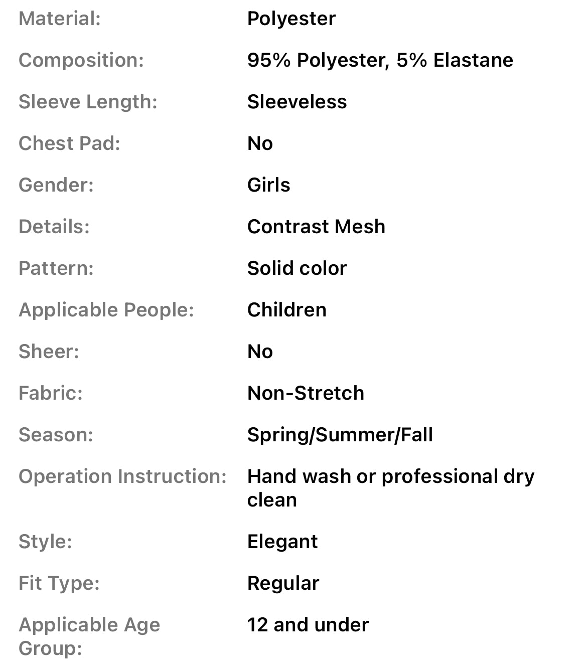 ‘Little Black Dress’ Elegant Sleeveless Dress for Girls 