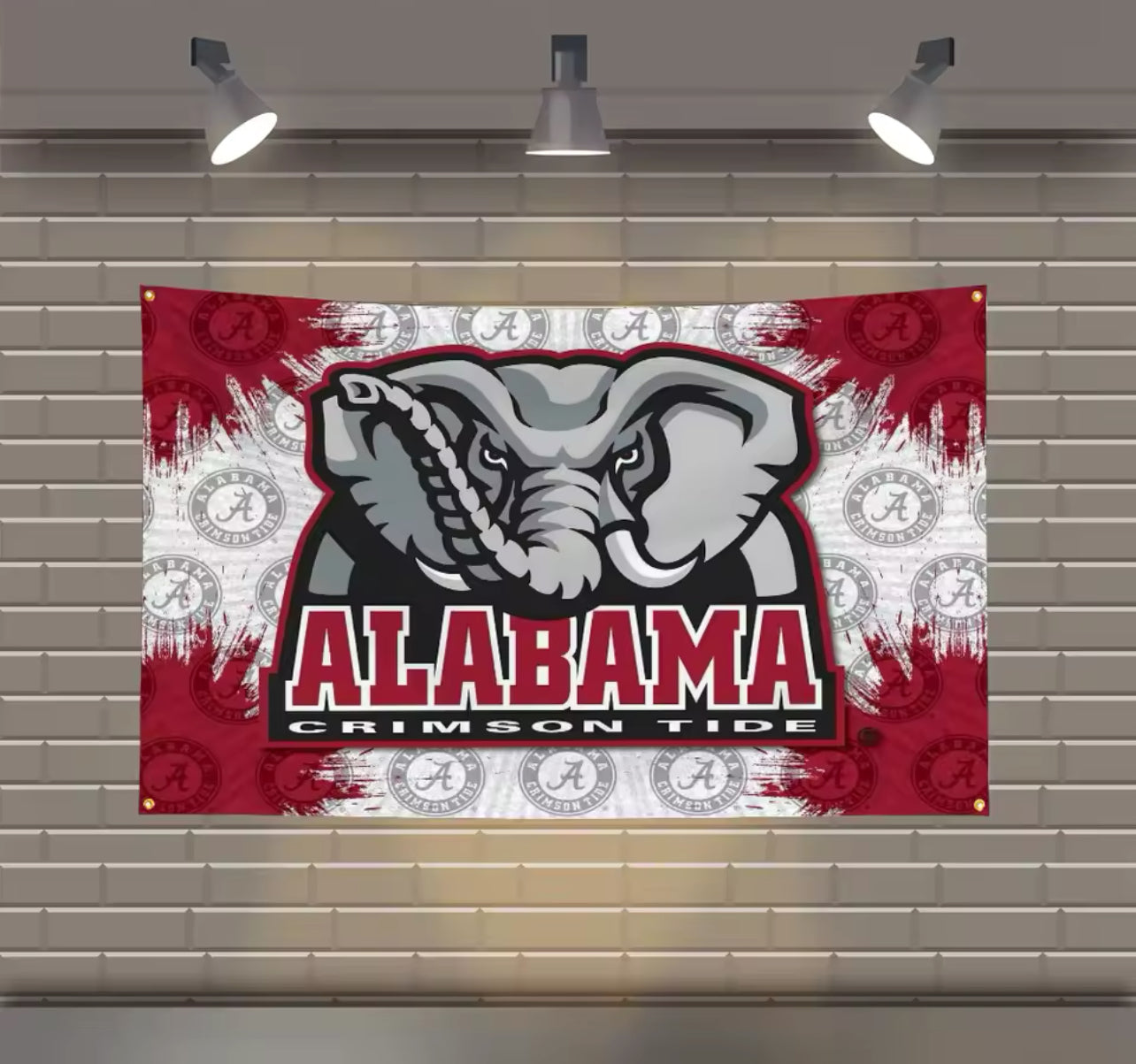 Bandera deportiva Crimson Tide de Alabama, para interior y exterior, con doble costura