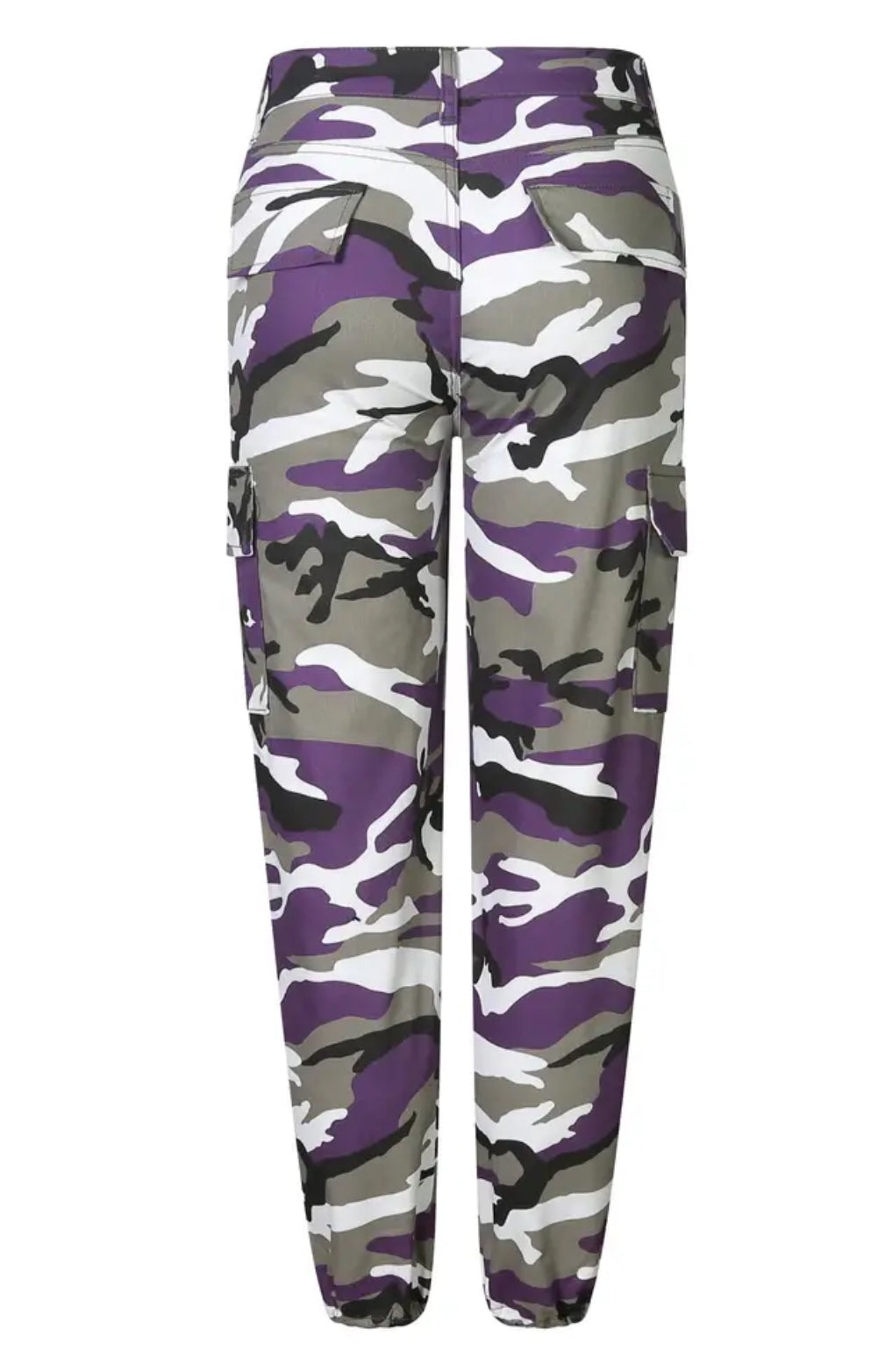 Camouflage Print Cargo Pants, Casual Jogger Pants With Pockets, Women's Clothing