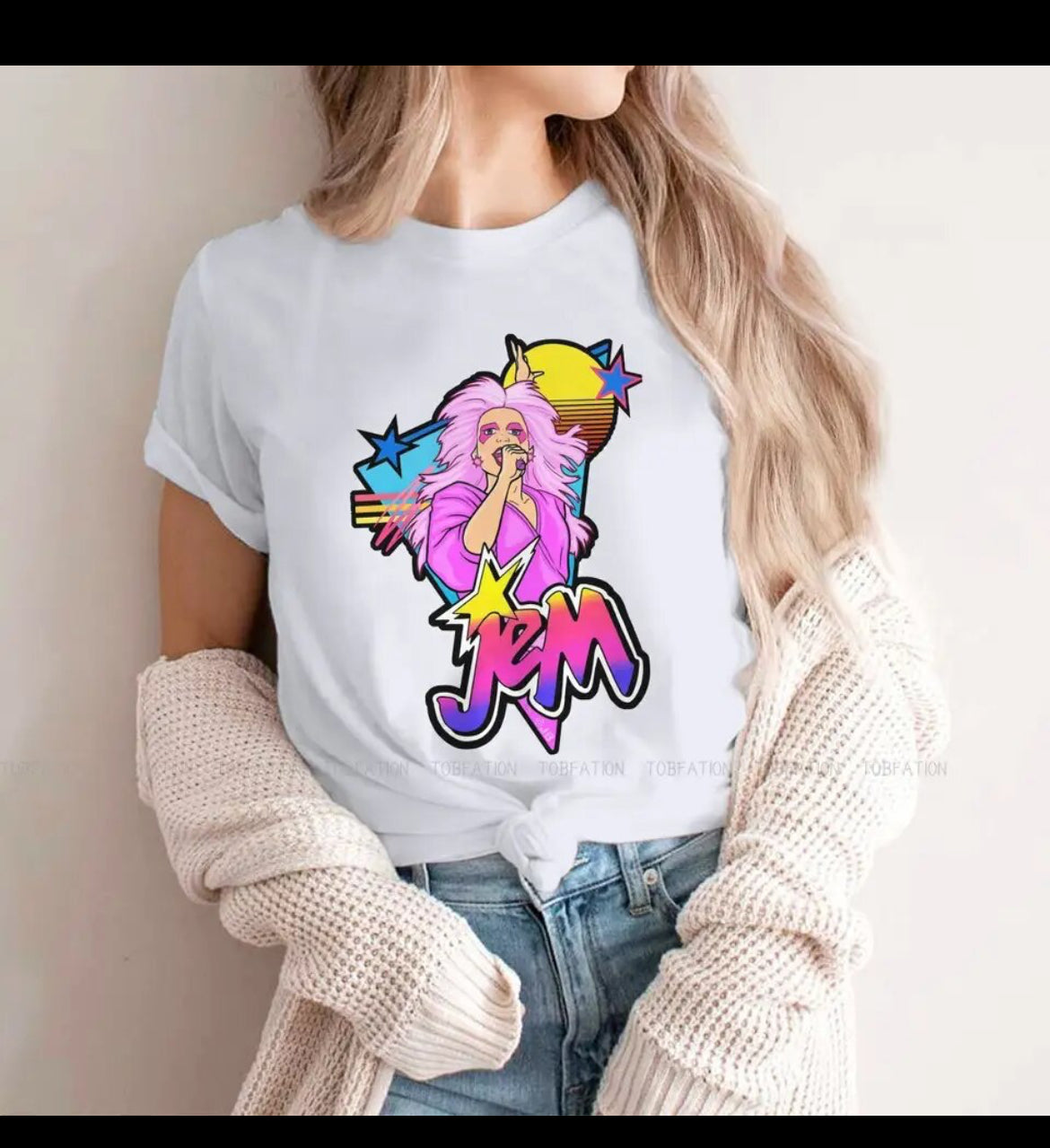 Plus Size, Retro 80S Jem Classic Tee, Bringing Back The 80’s 🦄🌈 Collection