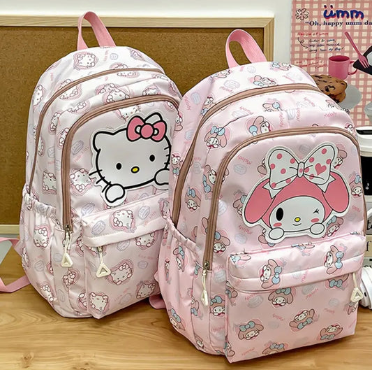 Mochila Sanrio con correas ajustables, ligera y casual