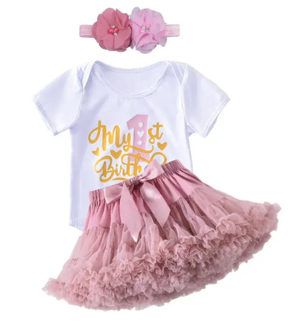 6-24M Baby Girls 1st Birthday Tutu Set 🎀