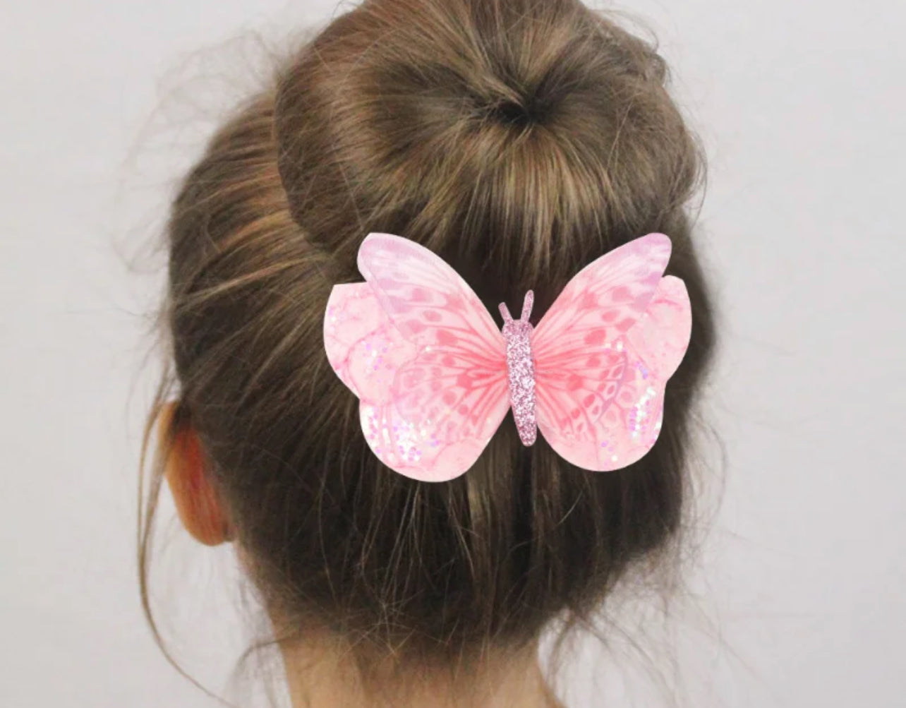 3" Cute Glitter Butterfly Bows Hair Clips, 1 Piece