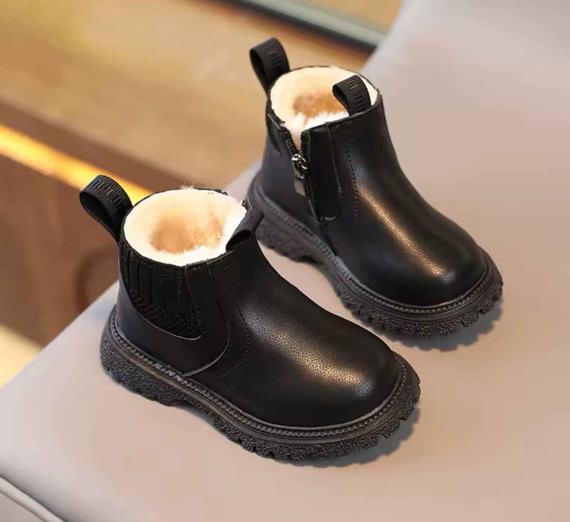 “Bronx Kids” Short Boots, Pu Leather, Fashion Snow Shoes, Gender Neutral