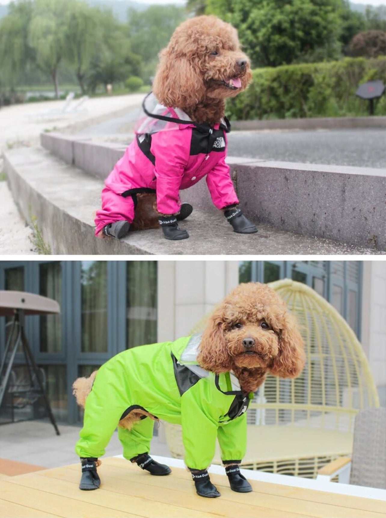 Glam Paws 🐾 Pet Raincoat, Jumpsuit Waterproof, Jacket