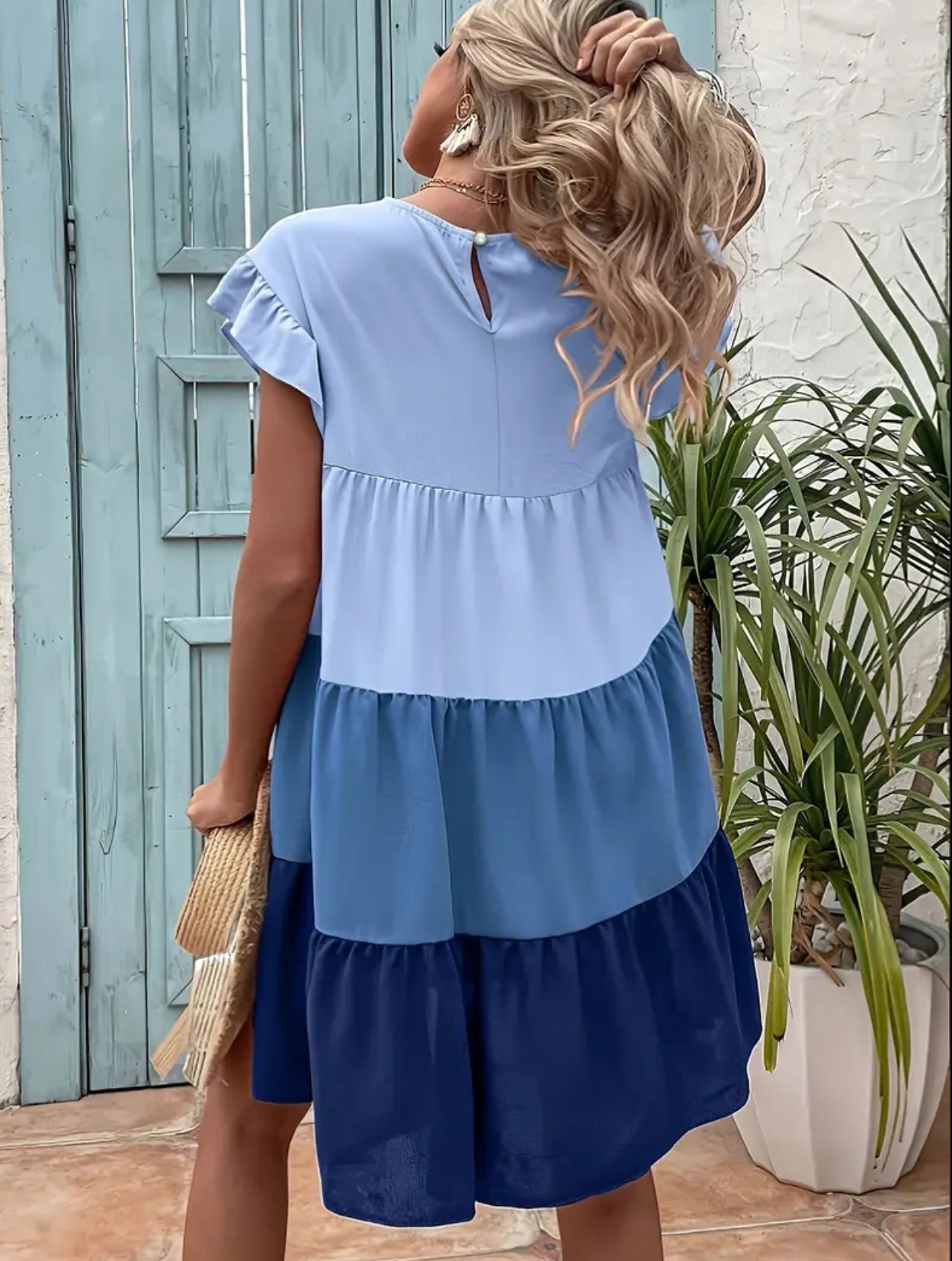 Spring 💐 Ruffle Trim Casual Dress