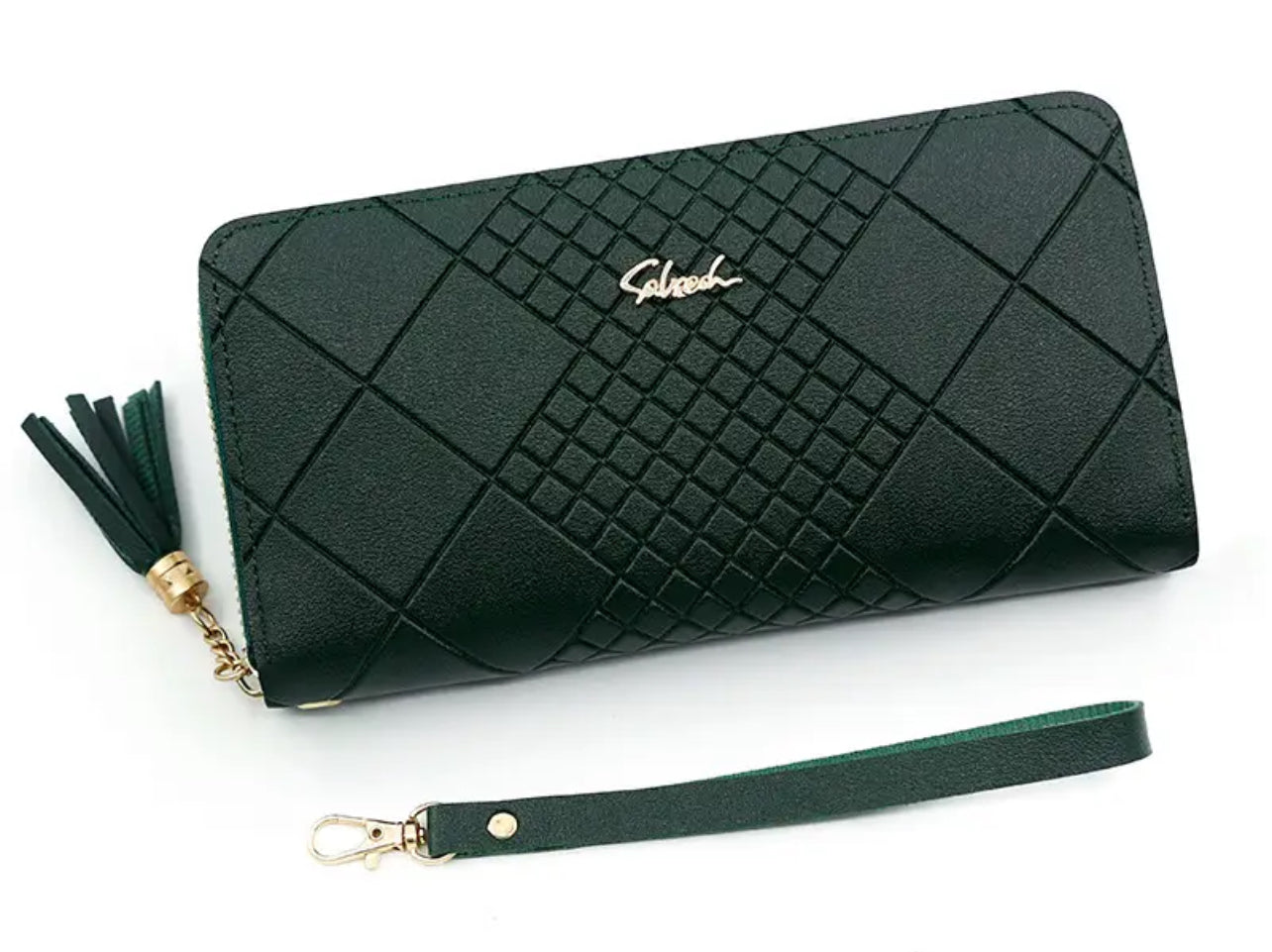 Modern Wristlet, Faux Leather Clutch Wallet