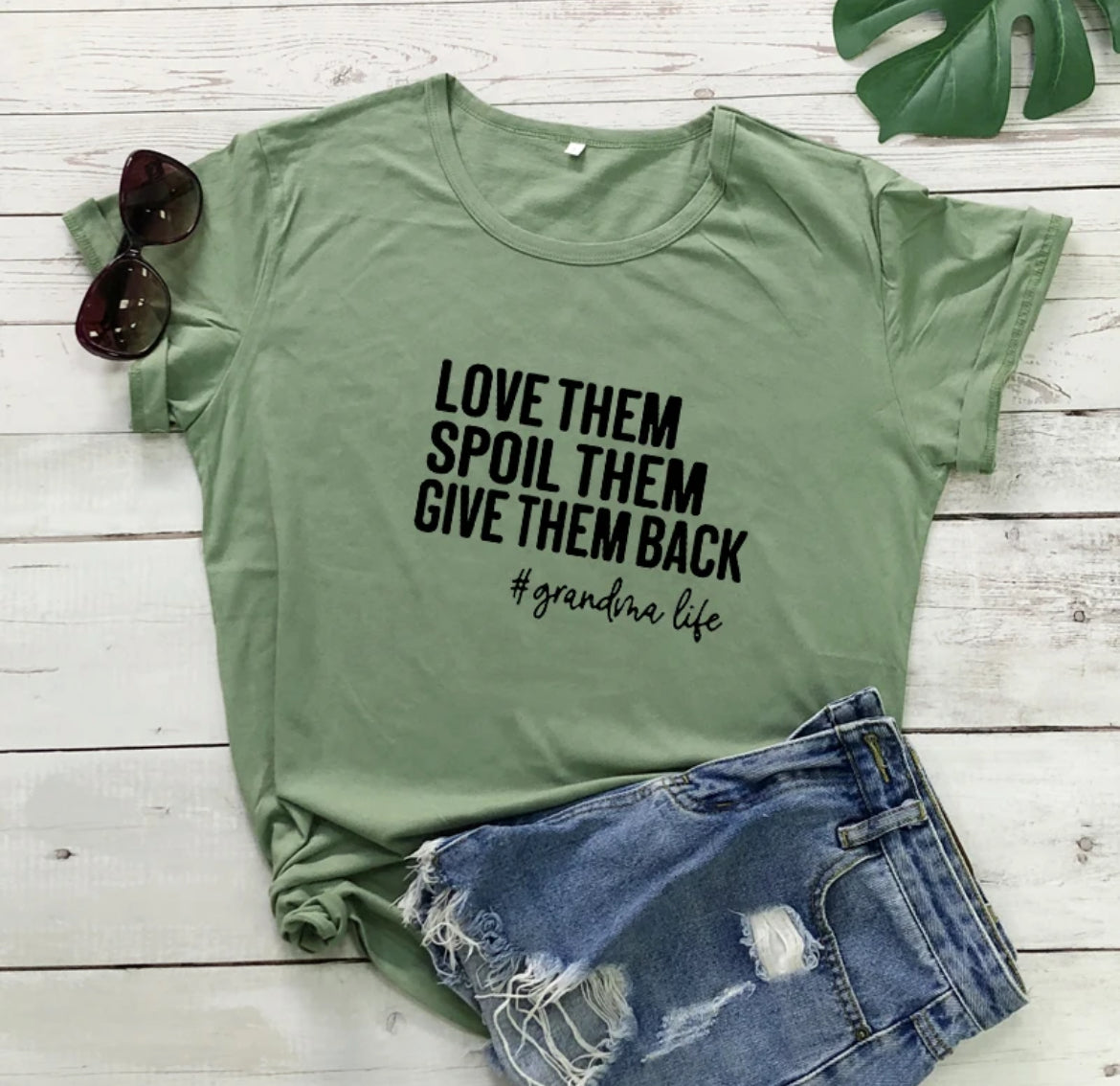 Love Them Spoil Them Give Them Back, Casual Women Short Sleeve