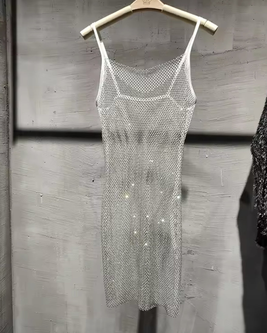 “Diamond Crystals” Sling Dress