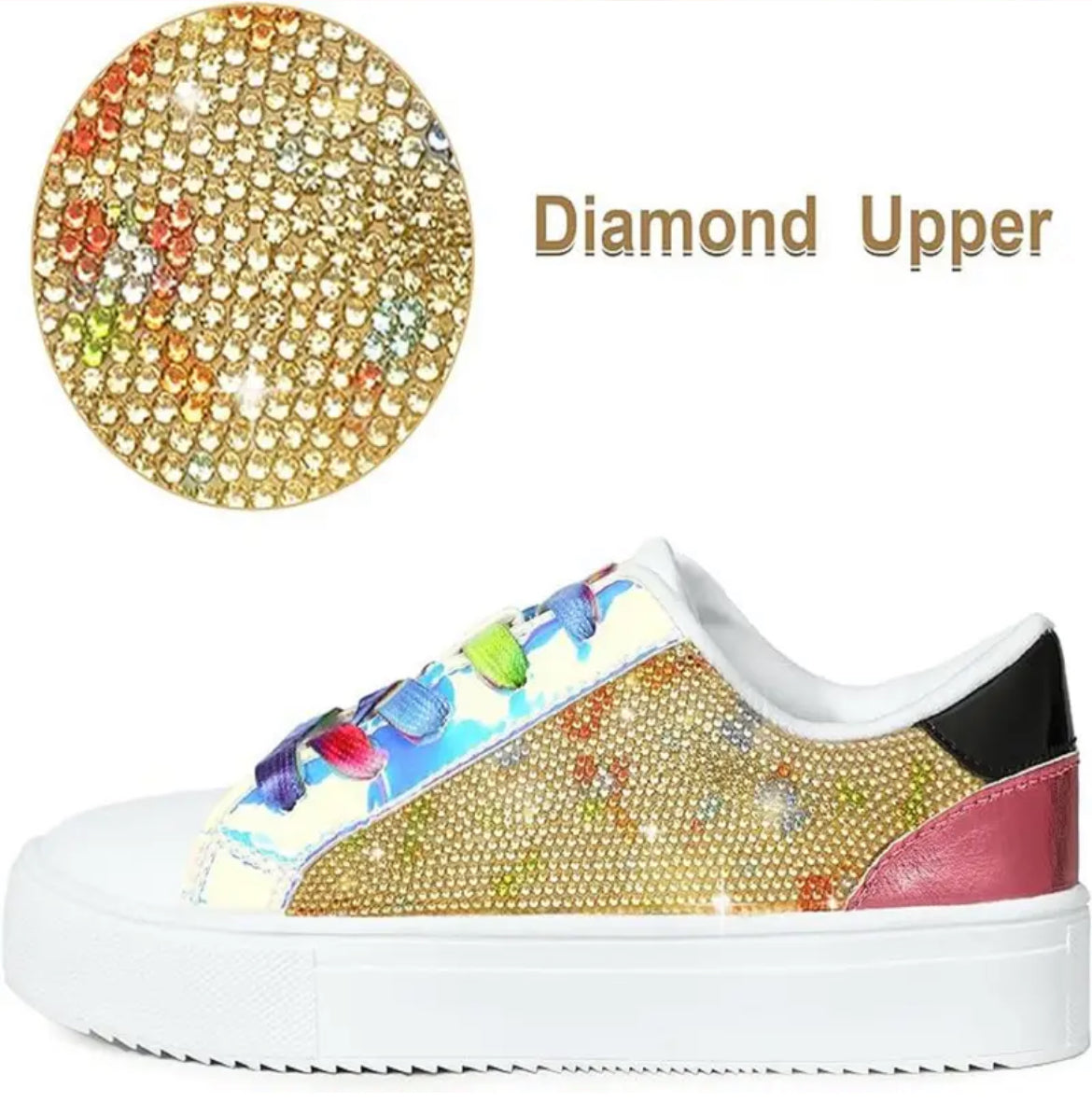 “Dreamy Rhinestone” Sneakers For Girls