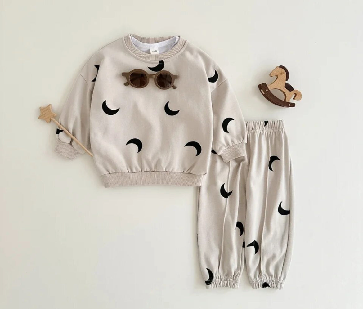 Moons, Sets. Long-sleeved Cotton Sweater Suits Clothing