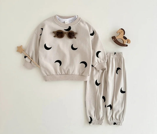 Moons, Sets. Long-sleeved Cotton Sweater Suits Clothing