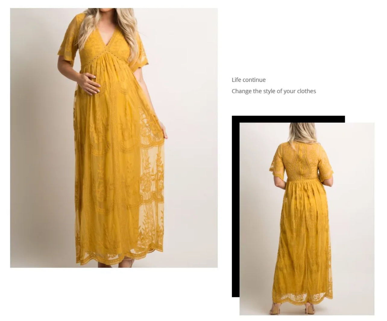 Summer Maternity Lace Dress