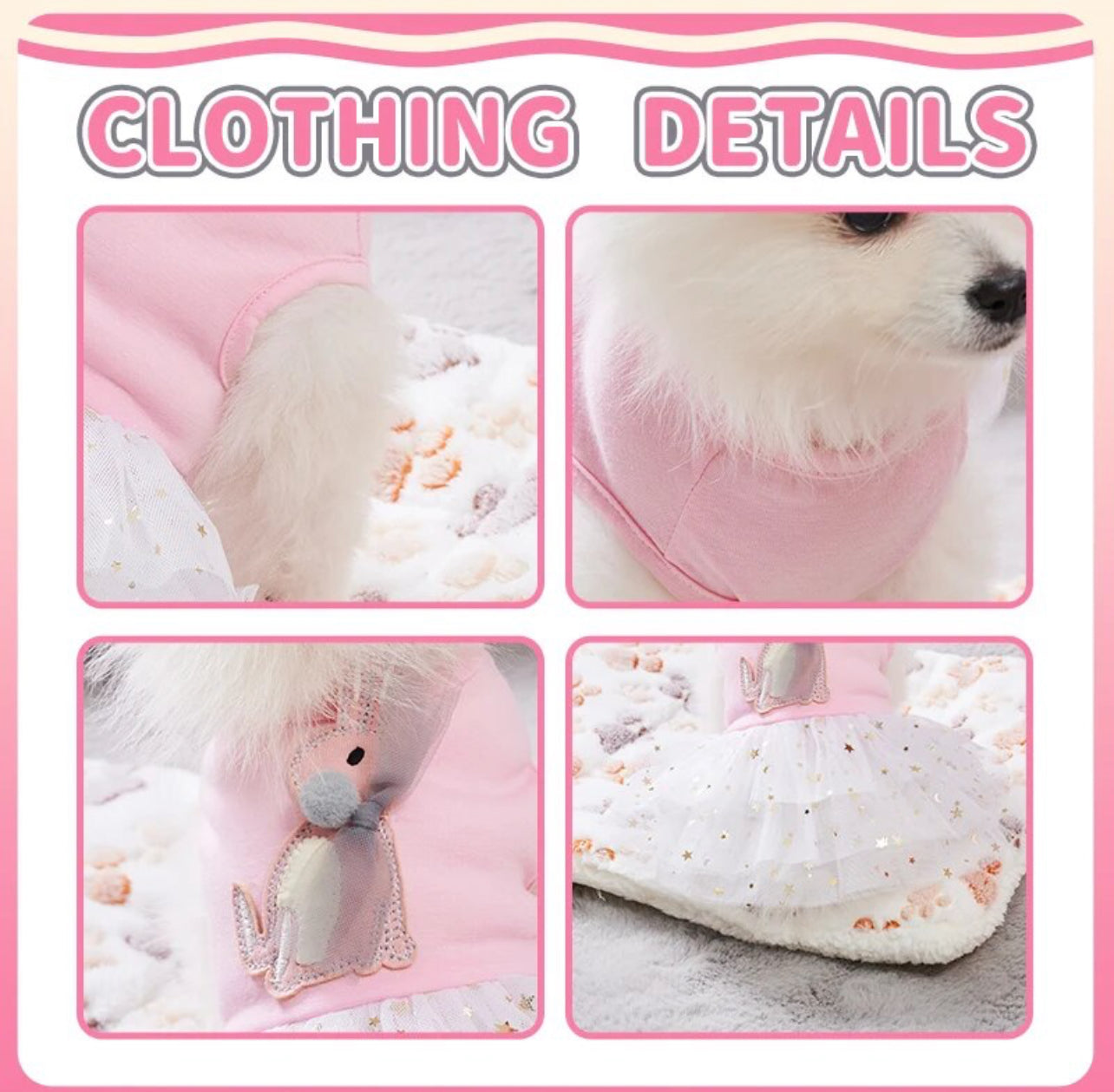 Princess Style Pet Dresses, Bunny Doll Skirt, Mesh Skirt, Glam 🐾 Paws Collection