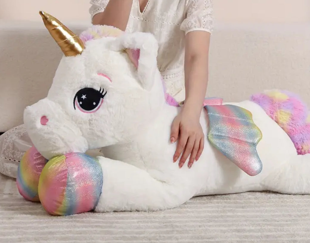 44” Giant Plush White Unicorn Body Pillow 🦄