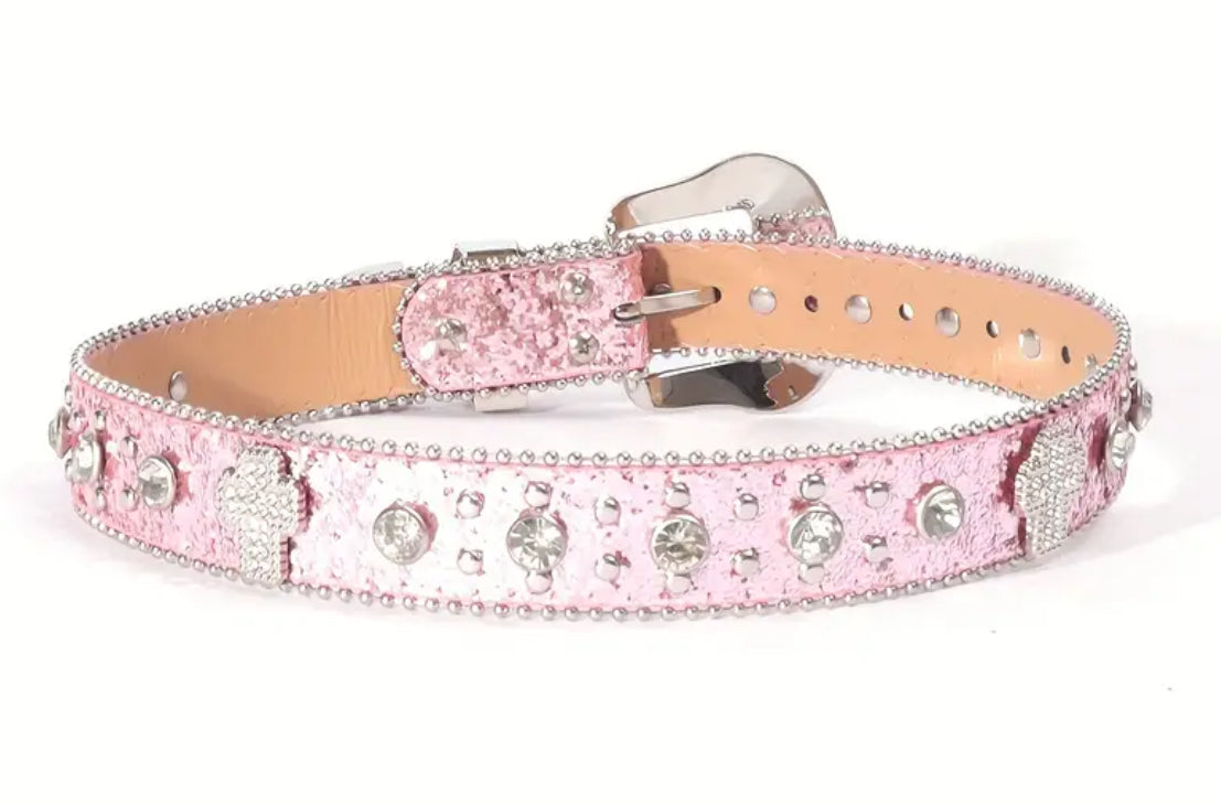 “Western Kids” Cross Rhinestone Belt