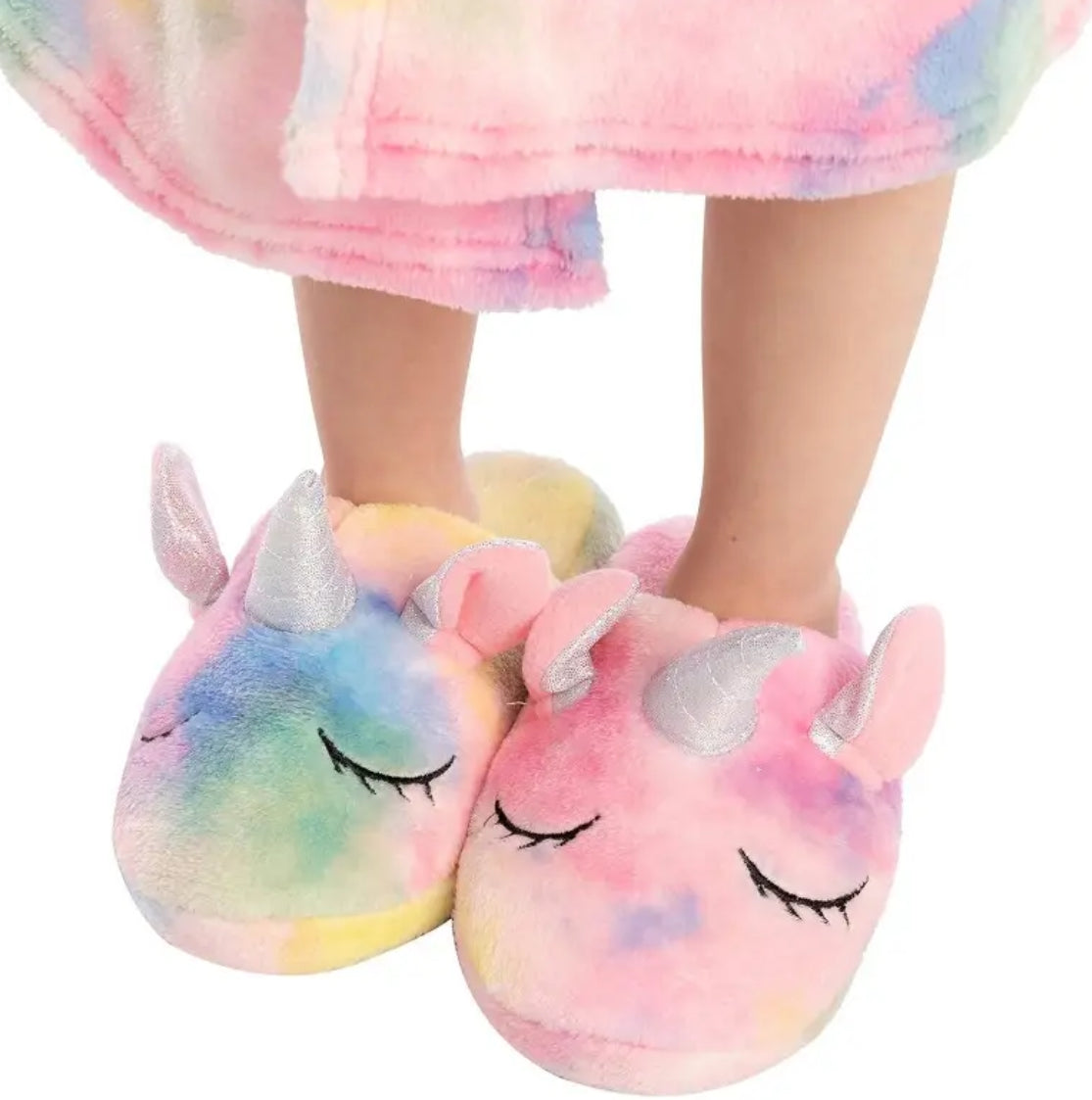 Hooded Pink “Tie Dye Unicorn” Bathrobe, Girls Sleepwear