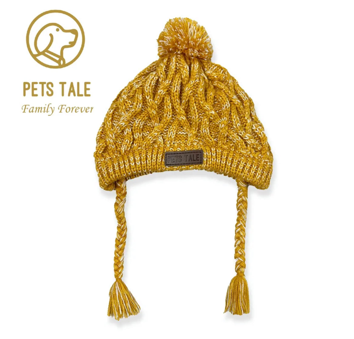 Knitted Pets Tale Winter Windproof Dog Hat