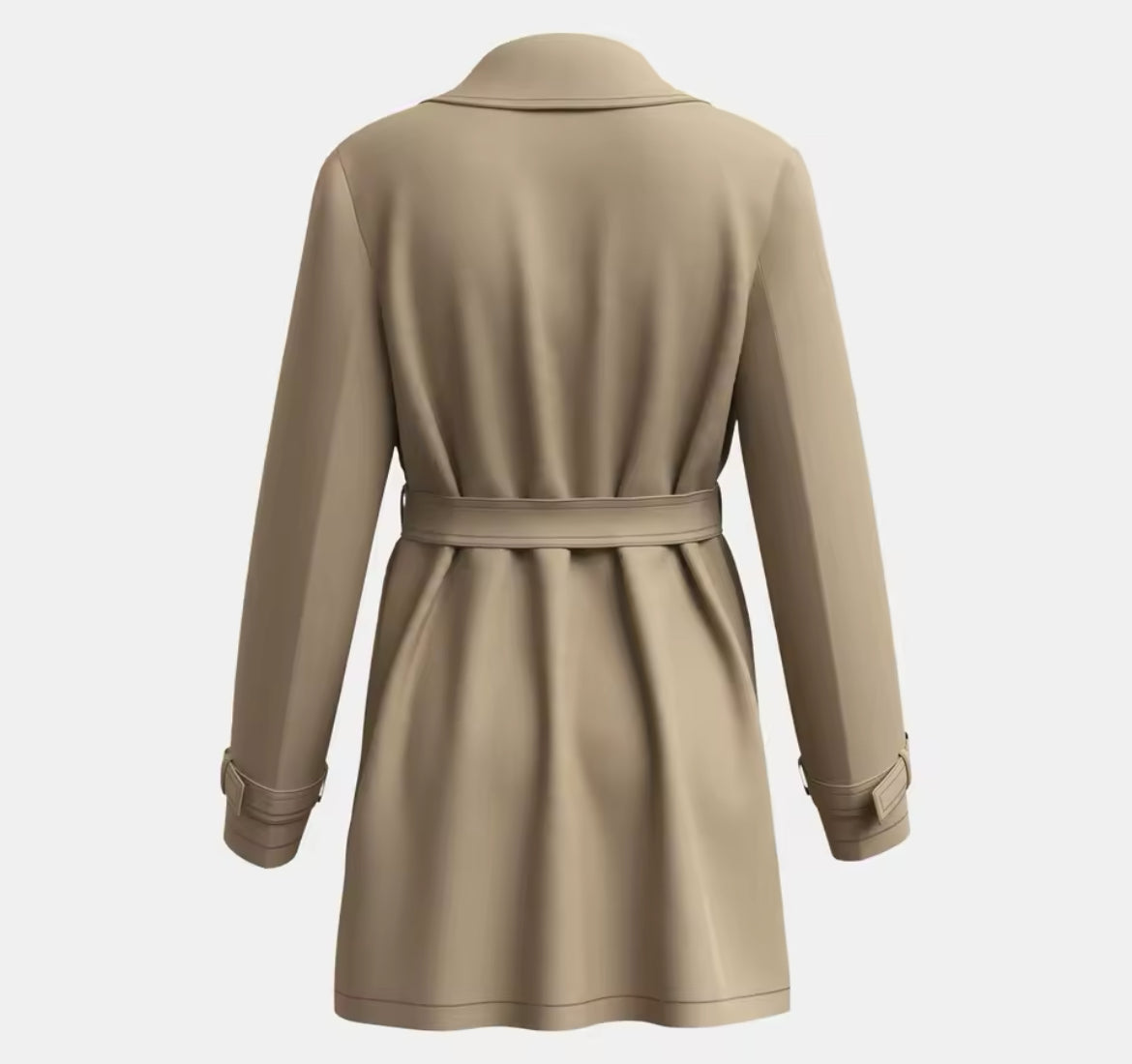 Lightweight Double Breasted Lapel Fashion Lightweight Trench Coat