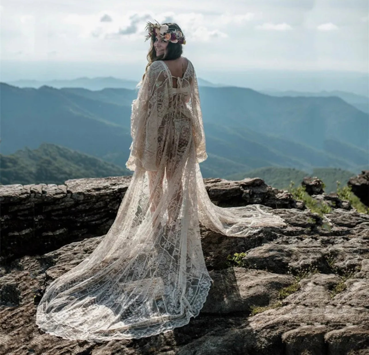 Fotografía de maternidad “Boho Tulle &amp; Lace”