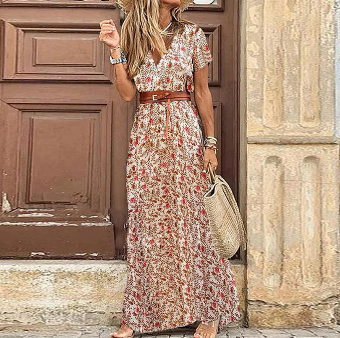 “Bohemian Elegance” Elegant Maxi Dress, Up to 3XL