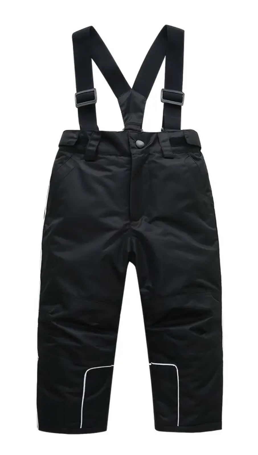 Children’s Solid Suspender Ski Trousers Set, Winter Protection + Sports Skiing