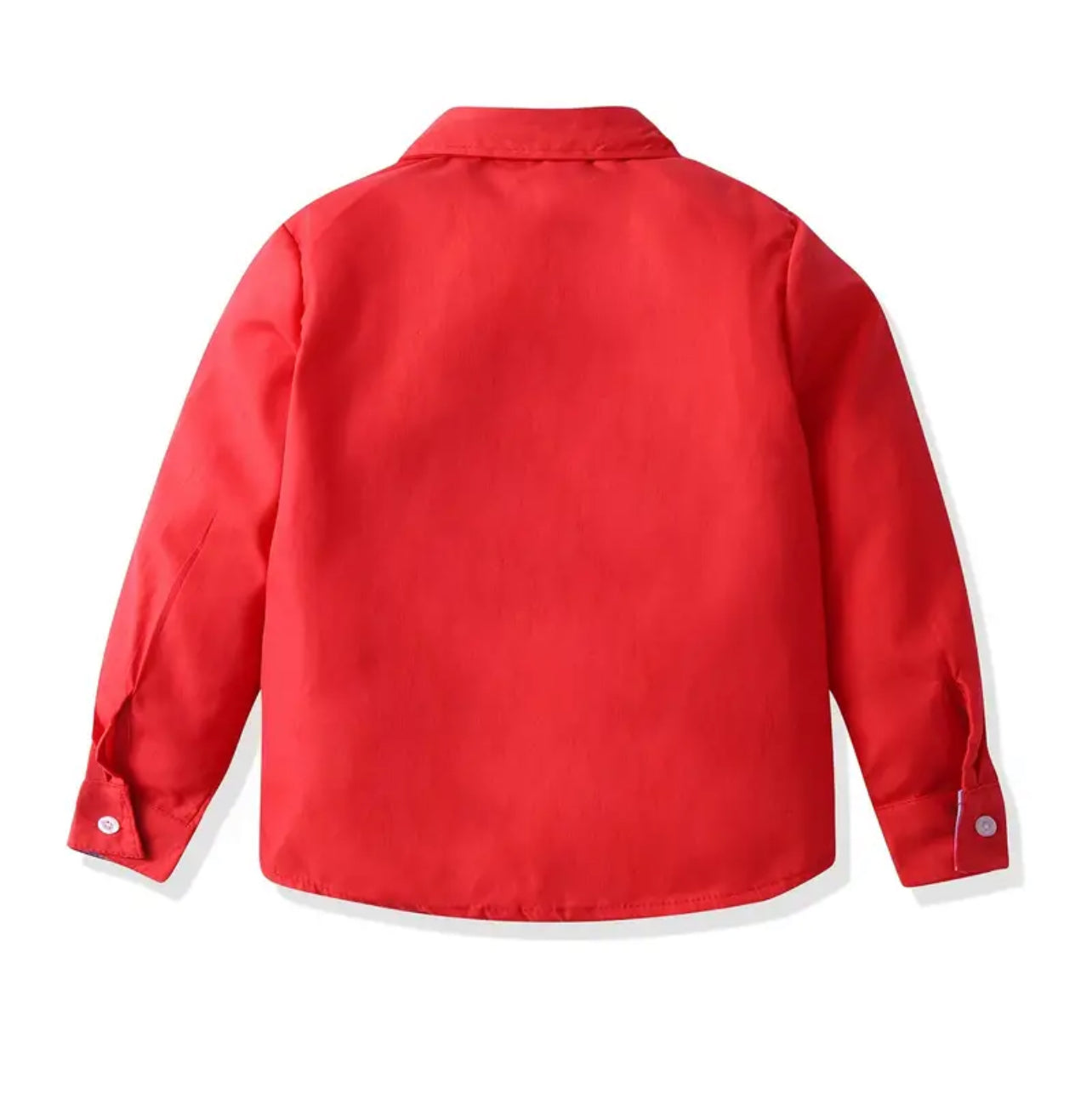 The Boys, Red Trendy Horse Embroidered Long Sleeve Button Down Shirt,